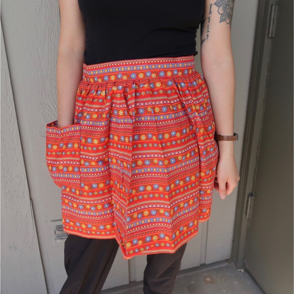 Red 70's Style Apron